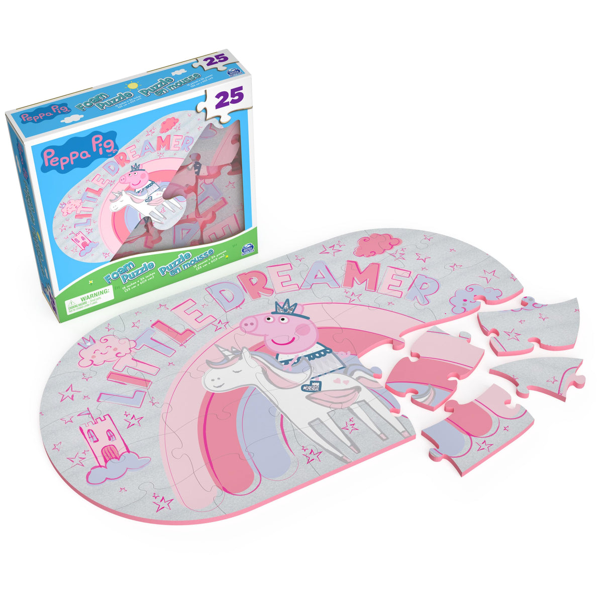 Spin Master Games 25-Piece Peppa Pig Foam Puzzle for Kids 4+ | Family Fun