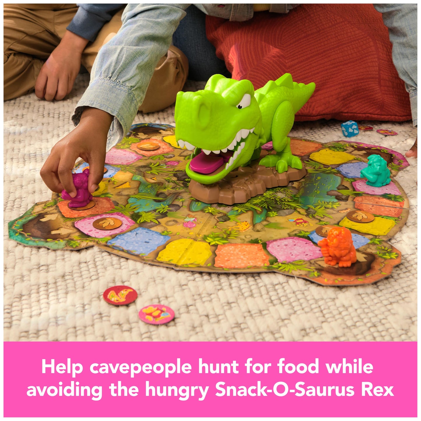 Snack-O-Saurus Rex by Spin Master Games | Interactive Dino Family Game for 2-4 Players
