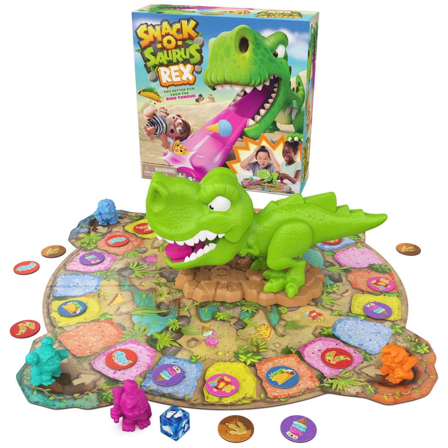 Snack-O-Saurus Rex by Spin Master Games | Interactive Dino Family Game for 2-4 Players