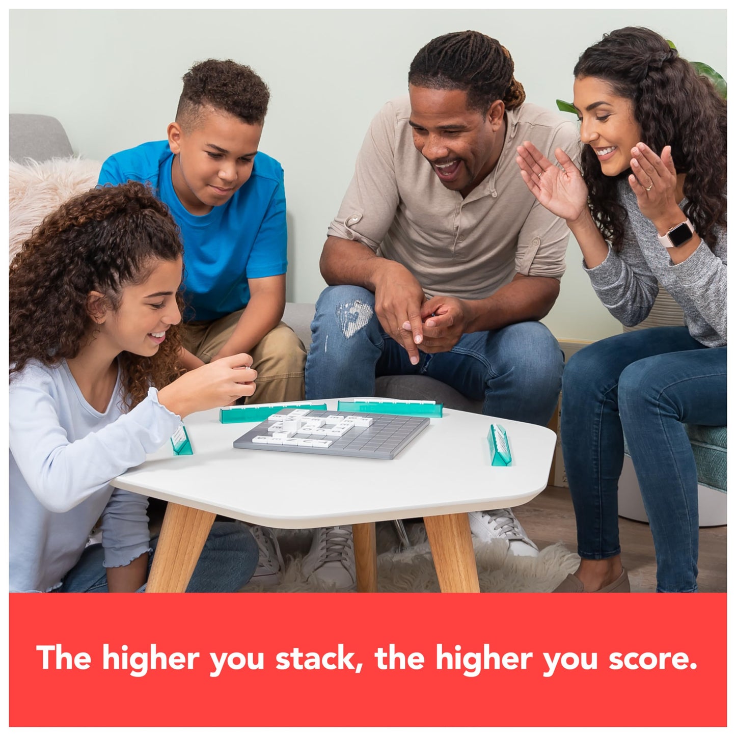 Spin Master Upwords 2023 Edition: Rotating Word Stack Game for Family Play (Ages 8+)