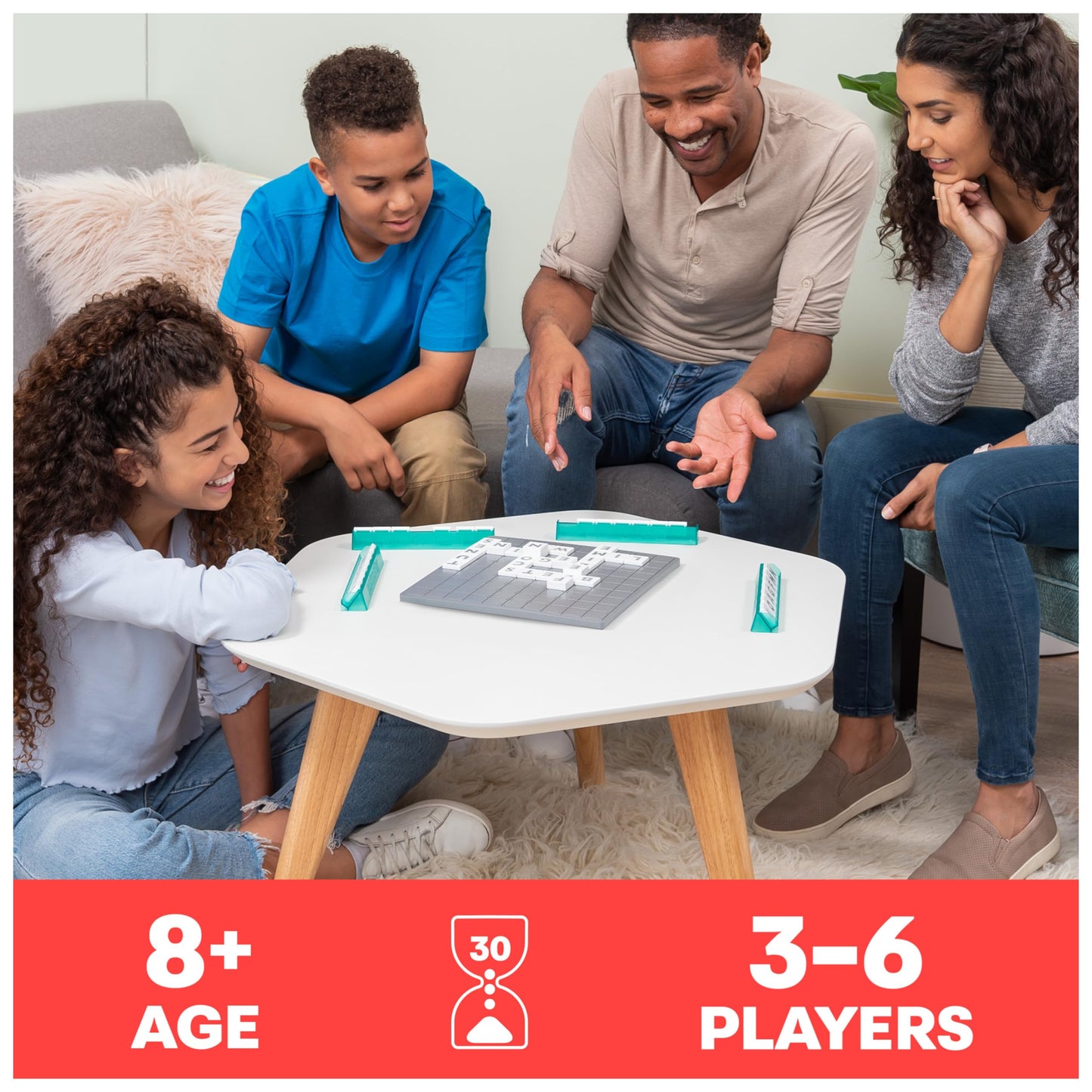 Spin Master Upwords 2023 Edition: Rotating Word Stack Game for Family Play (Ages 8+)