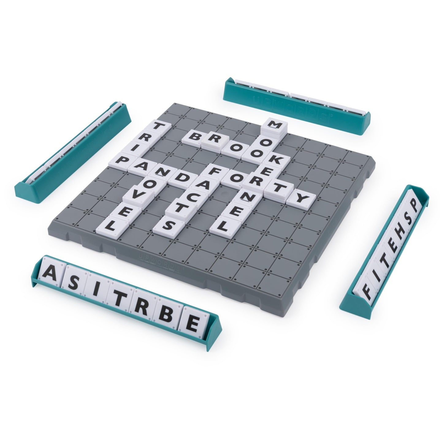 Spin Master Upwords 2023 Edition: Rotating Word Stack Game for Family Play (Ages 8+)
