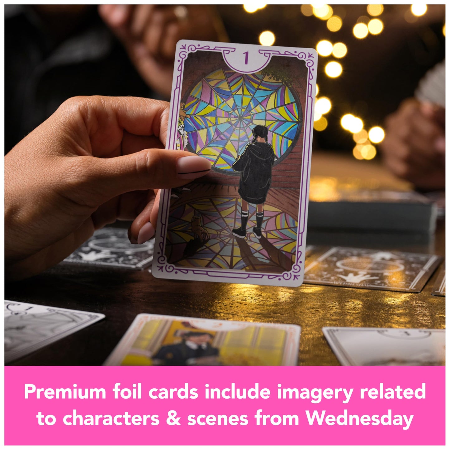 Spin Master Games Wednesday Card Game – Premium Foil Cards, 3–10 Players, Ages 10+