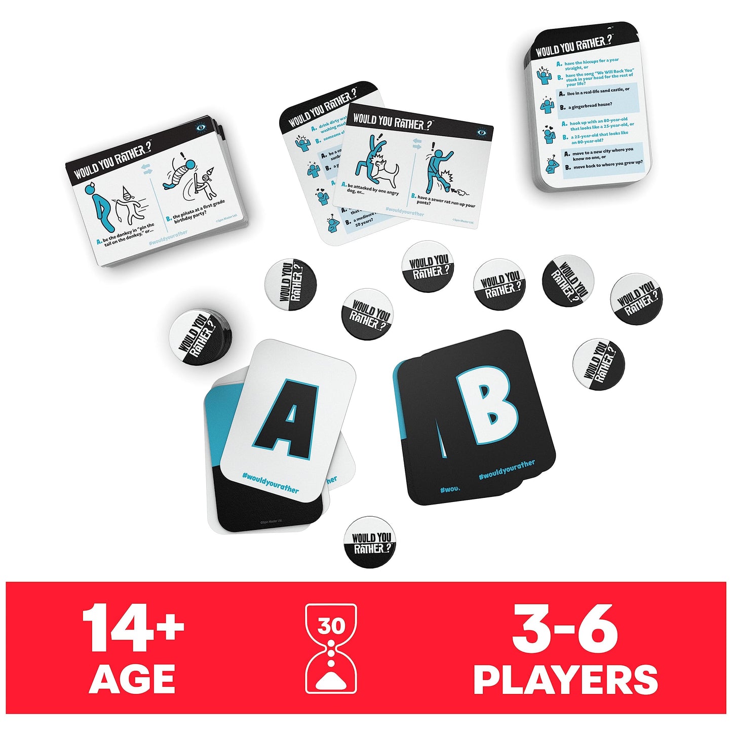 Would You Rather? Funny Party Card Game by Spin Master Games | 3-6 Players, Ages 14+