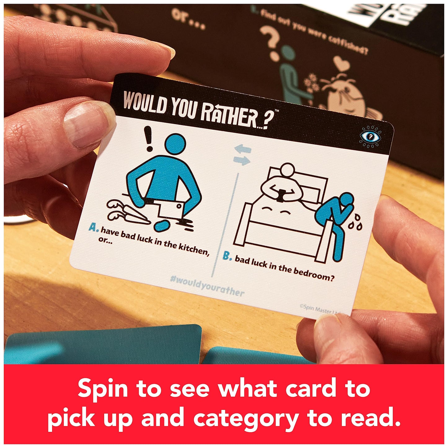 Would You Rather? Funny Party Card Game by Spin Master Games | 3-6 Players, Ages 14+