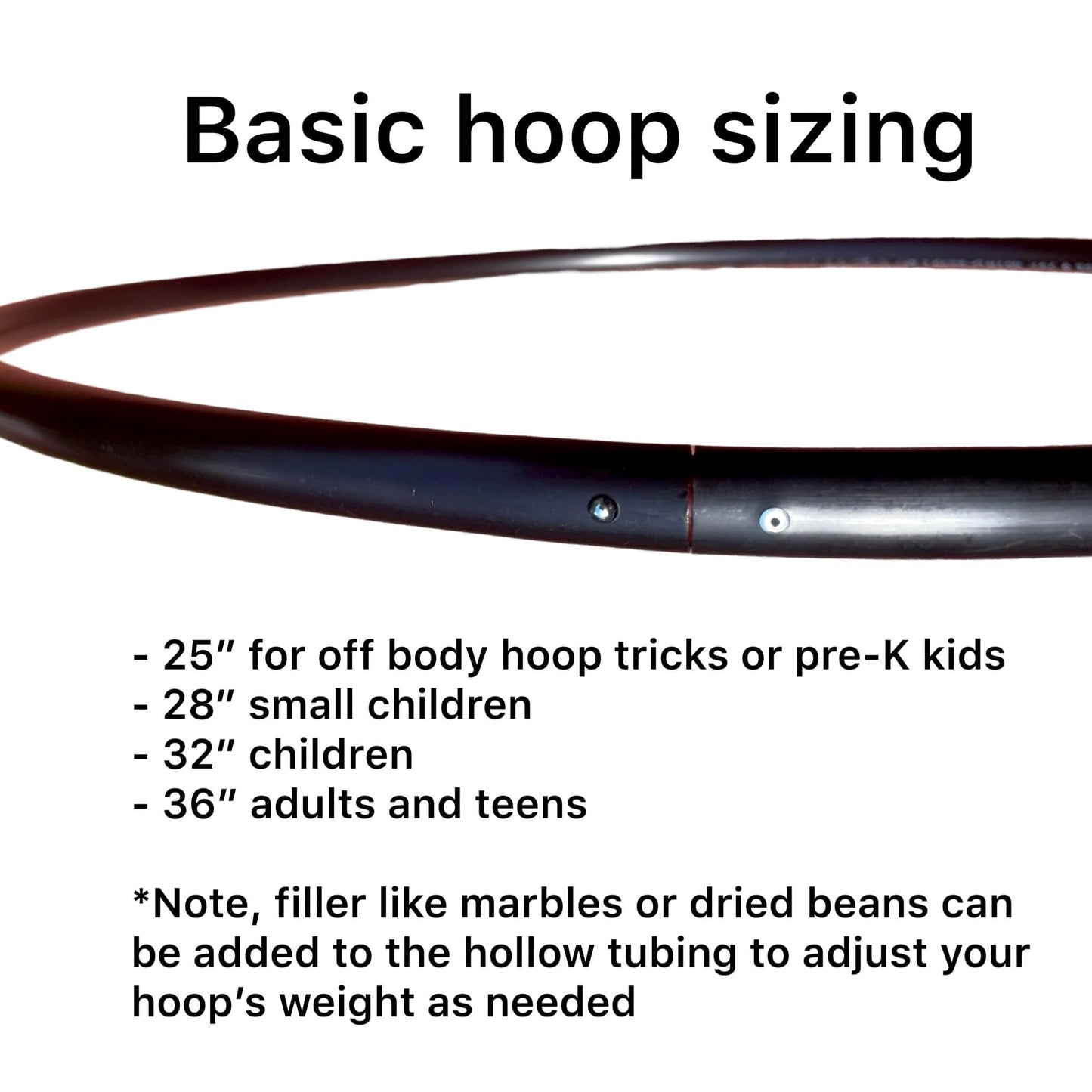 SpinMajik 25-Inch Lightweight Hula Hoop – Durable, Fast Spins, Black