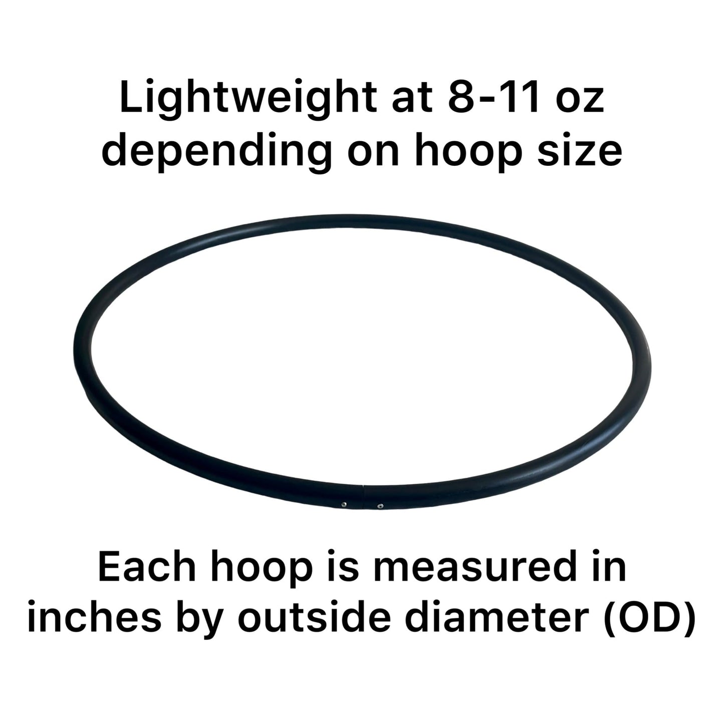 SpinMajik 25-Inch Lightweight Hula Hoop – Durable, Fast Spins, Black