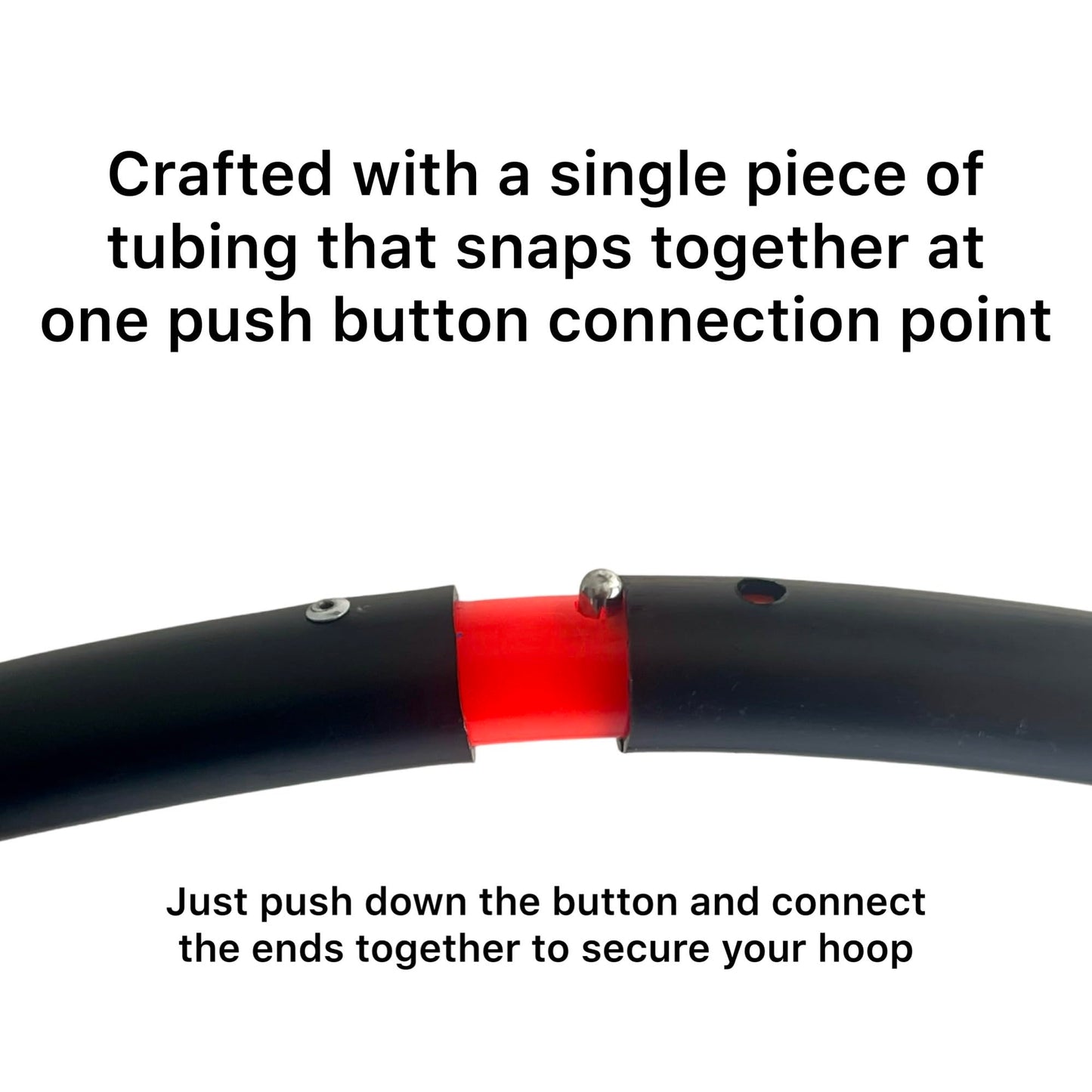 SpinMajik 25-Inch Lightweight Hula Hoop – Durable, Fast Spins, Black