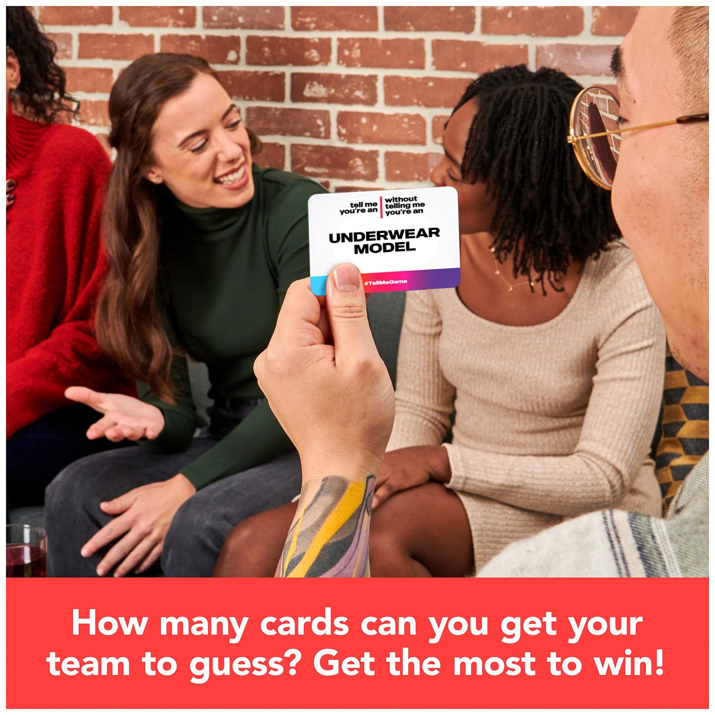 Spin Master Games Tell Me Without Telling Me - Viral Adult Party Card Game (2-10 Players, 18+)