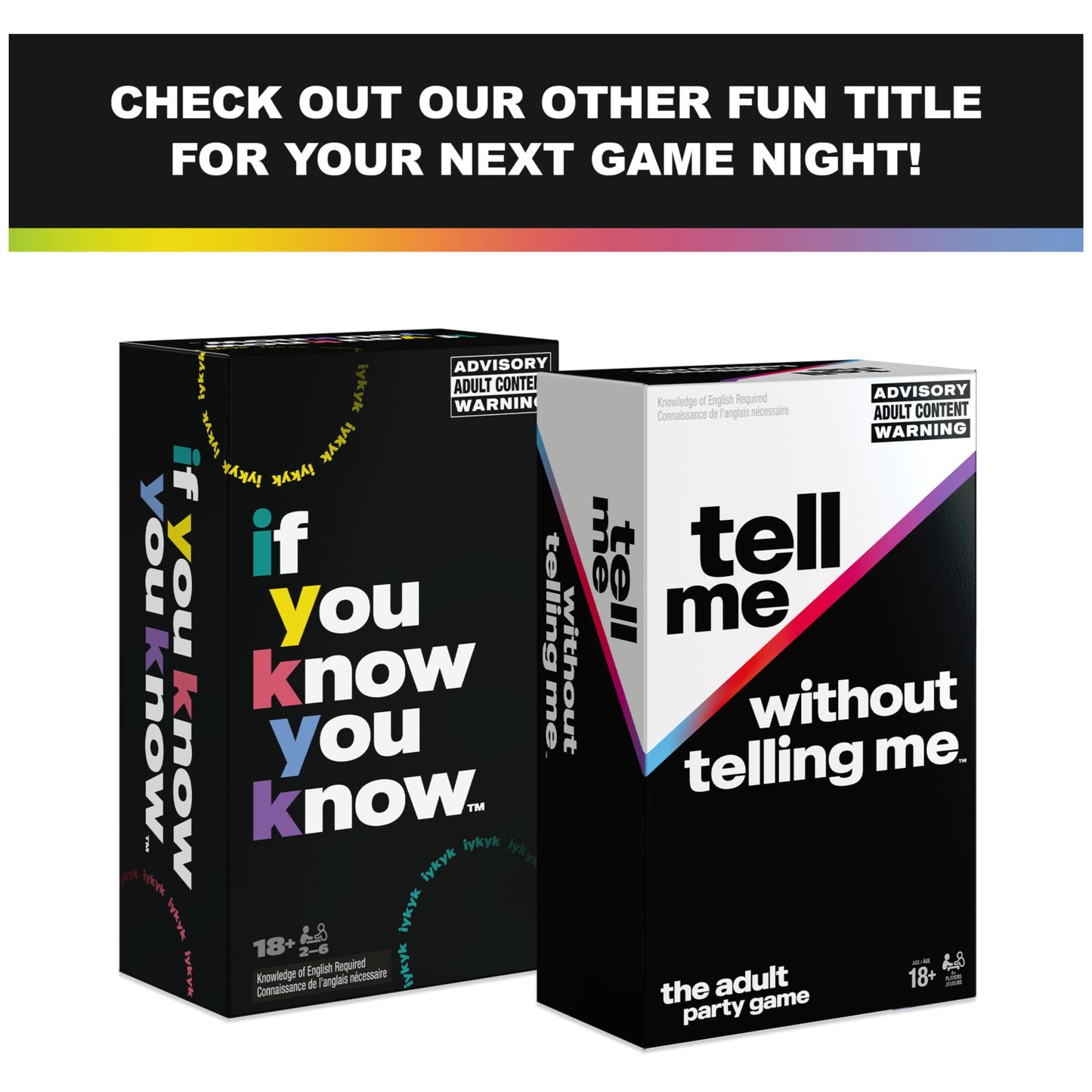Spin Master Games Tell Me Without Telling Me - Viral Adult Party Card Game (2-10 Players, 18+)
