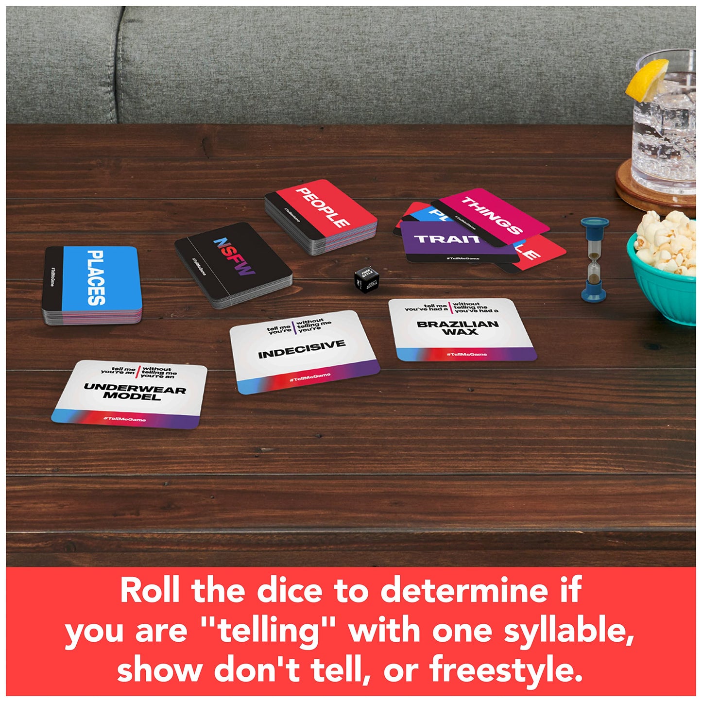 Spin Master Games Tell Me Without Telling Me - Viral Adult Party Card Game (2-10 Players, 18+)