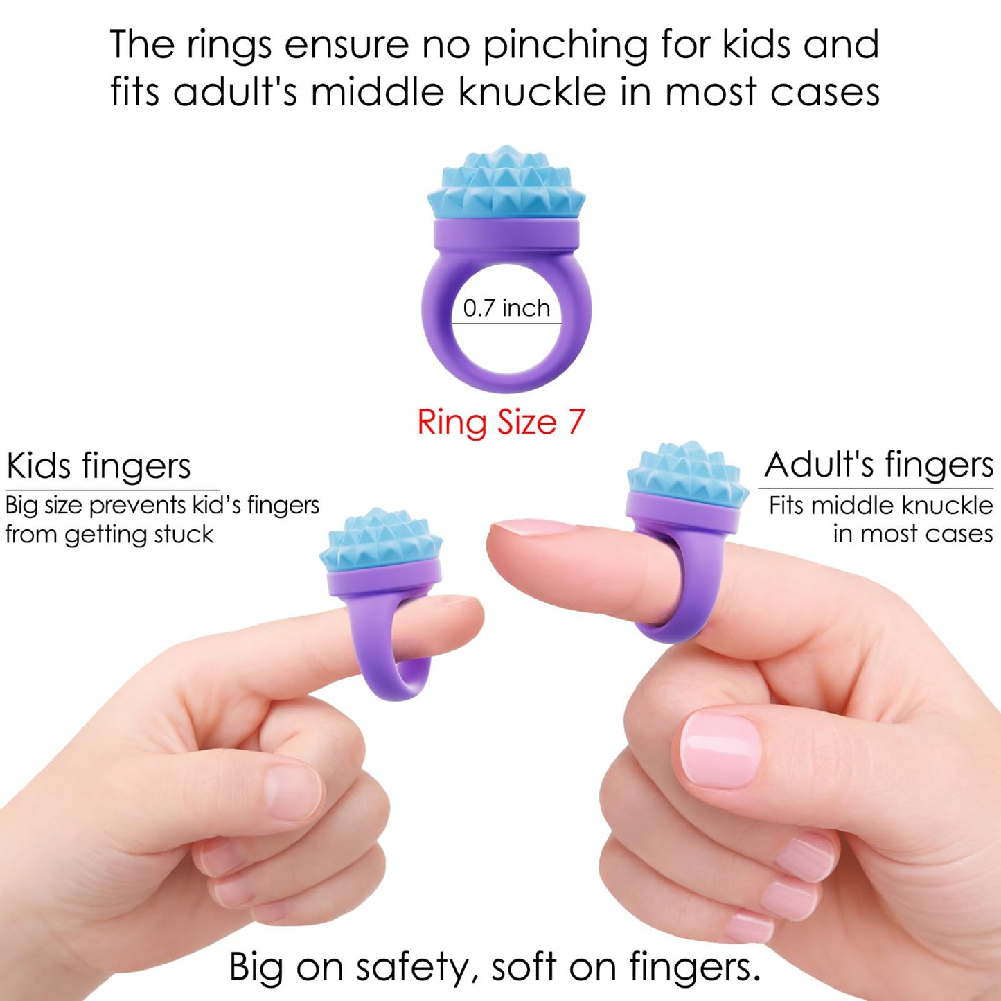 Spkwis Fidget Toys – 6-Pack Sensory Spinner Rings for Focus & Calm