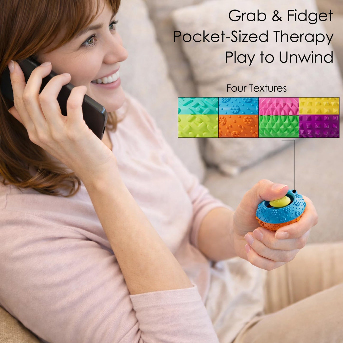 Spkwis Silicone Thumb Rocker Fidget Toys - 4-Pack for Stress Relief, Focus & Desk Fun