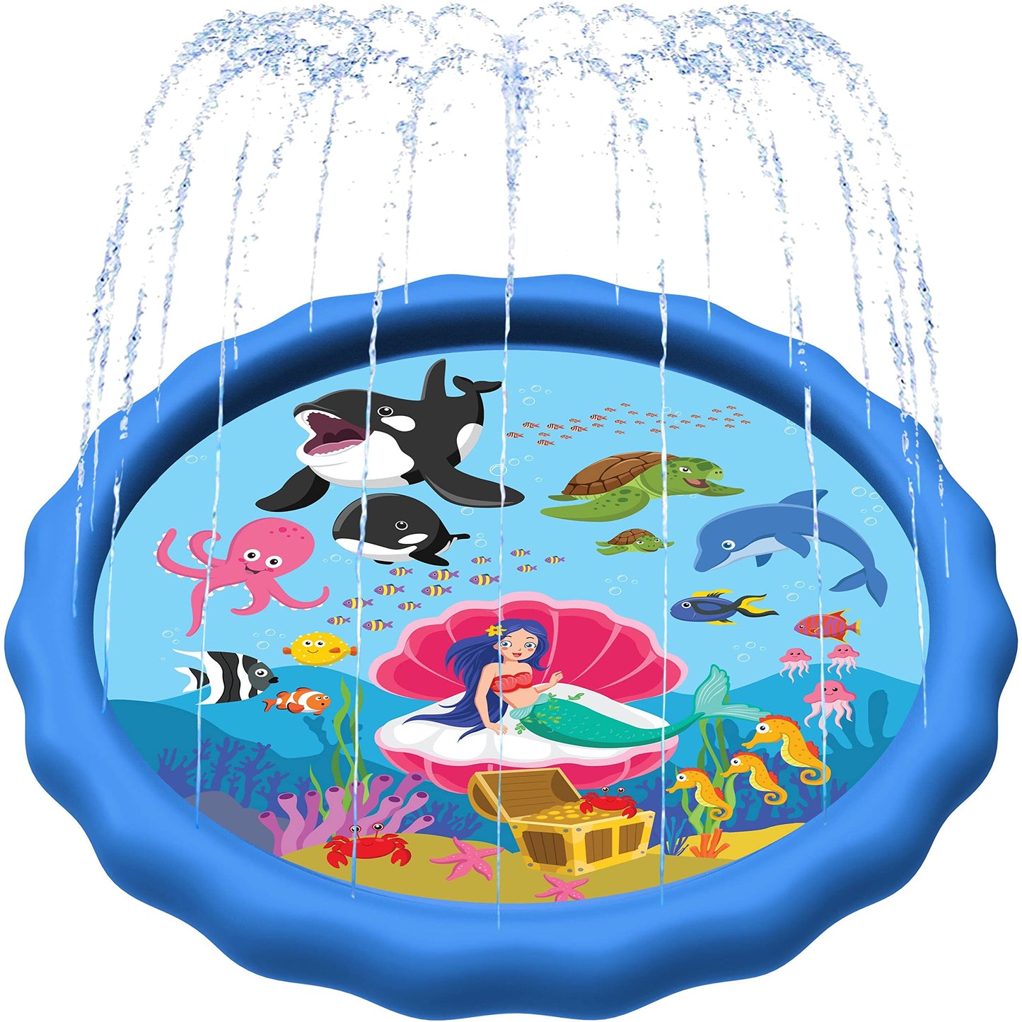 SplashEZ 89-Inch Extra Large Splash Pad – Fun Backyard Water Toy for Kids & Dogs