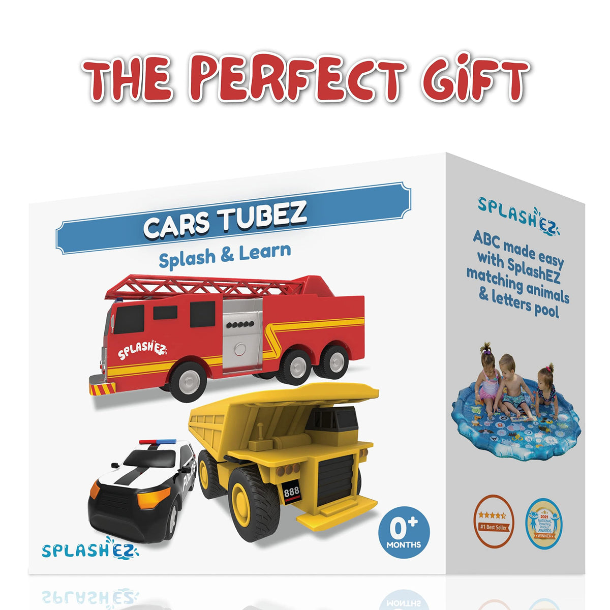 SplashEZ Mold Free Baby Bath Toys – No-Hole Floating Cars for Toddlers (Ages 12–36 Months)