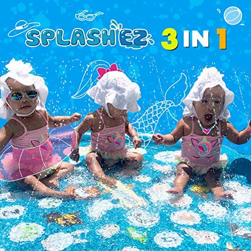 SplashEZ 3-in-1 Splash Pad – 60-Inch Outdoor Water Play for Toddlers & Babies
