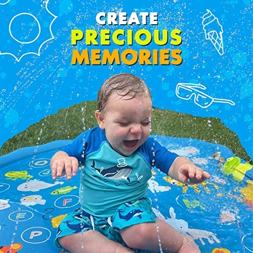 SplashEZ 3-in-1 Splash Pad – 60-Inch Outdoor Water Play for Toddlers & Babies