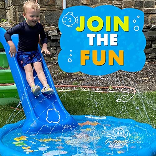 SplashEZ 3-in-1 Splash Pad – 60-Inch Outdoor Water Play for Toddlers & Babies