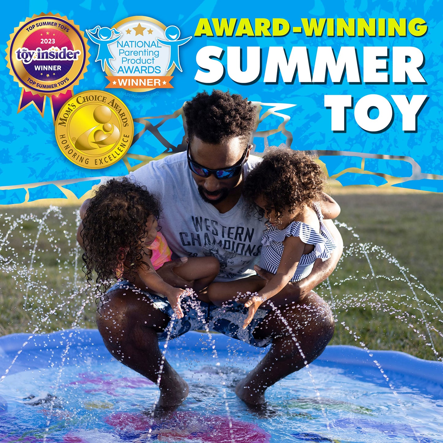 SplashEZ 89-Inch Extra Large Splash Pad – Fun Backyard Water Toy for Kids & Dogs