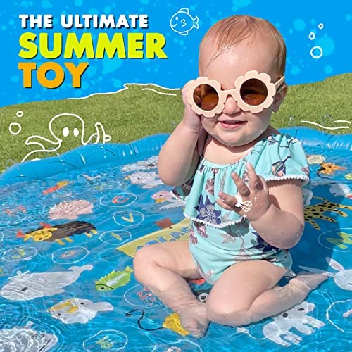 SplashEZ 3-in-1 Splash Pad – 60-Inch Outdoor Water Play for Toddlers & Babies