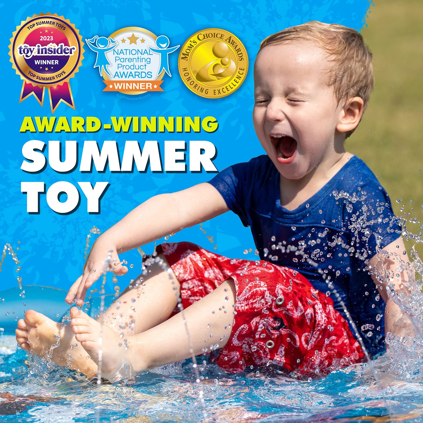 SplashEZ 3-in-1 Splash Pad – 60-Inch Outdoor Water Play for Toddlers & Babies