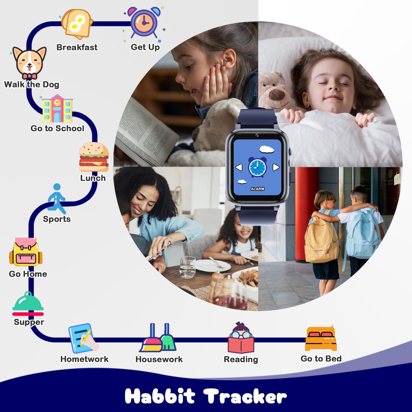Spodus Kids Smart Watch with 26 Games, Camera, and Learning Cards | Ages 3-12