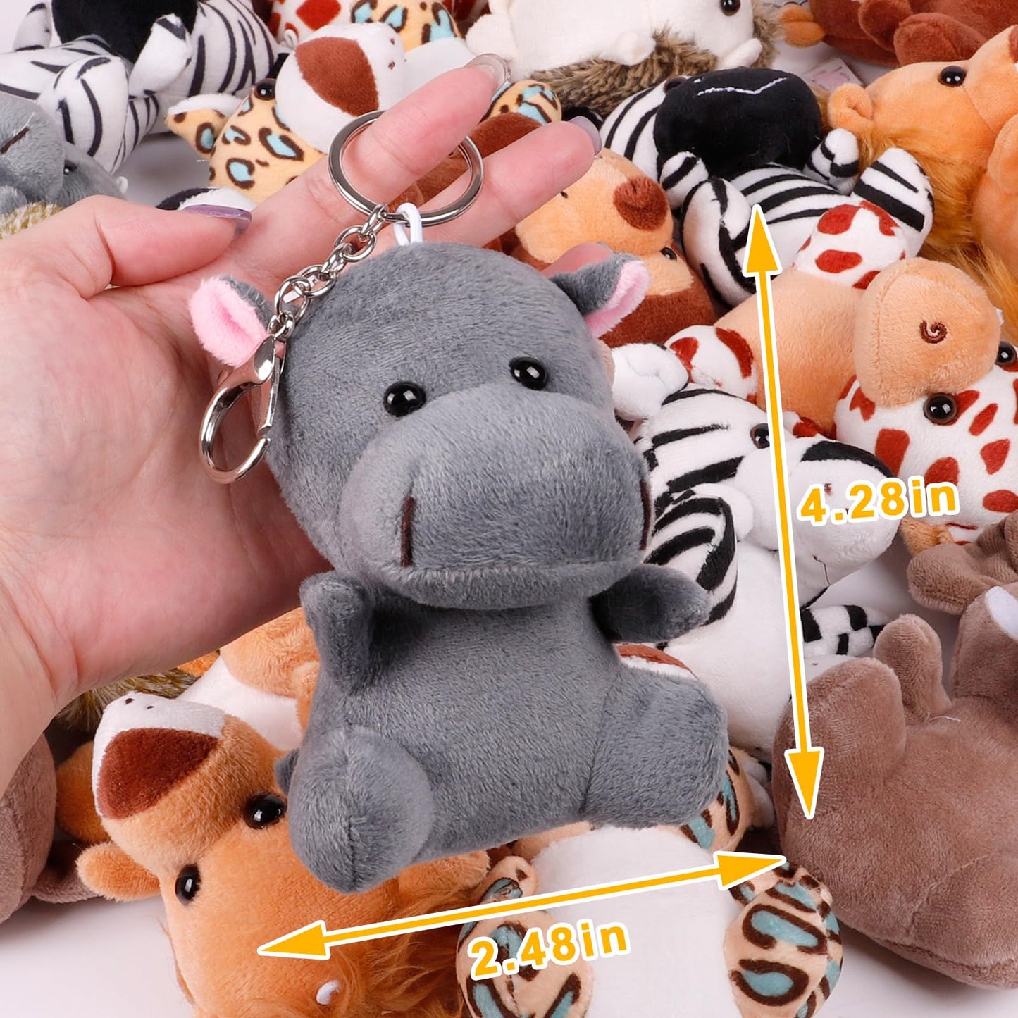 Spoilu 24-Piece Mini Forest Animal Plush Toys — 4.5-Inch Cute Stuffed Animals for Parties, Gifts & Classroom Fun