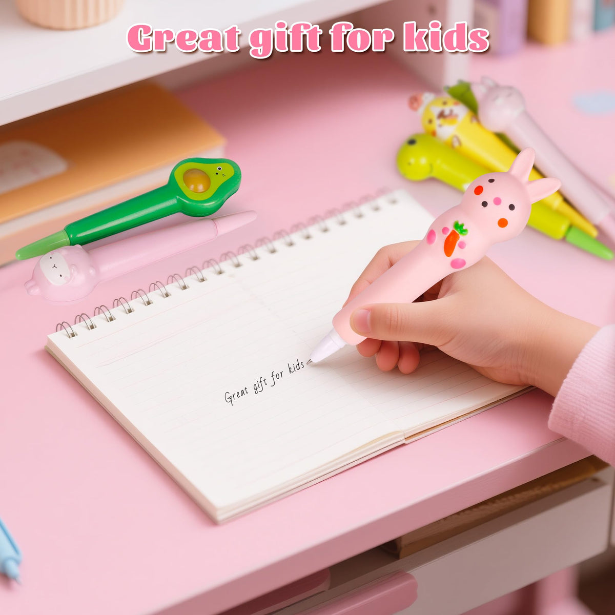 Spoilu Valentine’s Day Gifts for Kids – 12 Cute Pens & 24 Refills