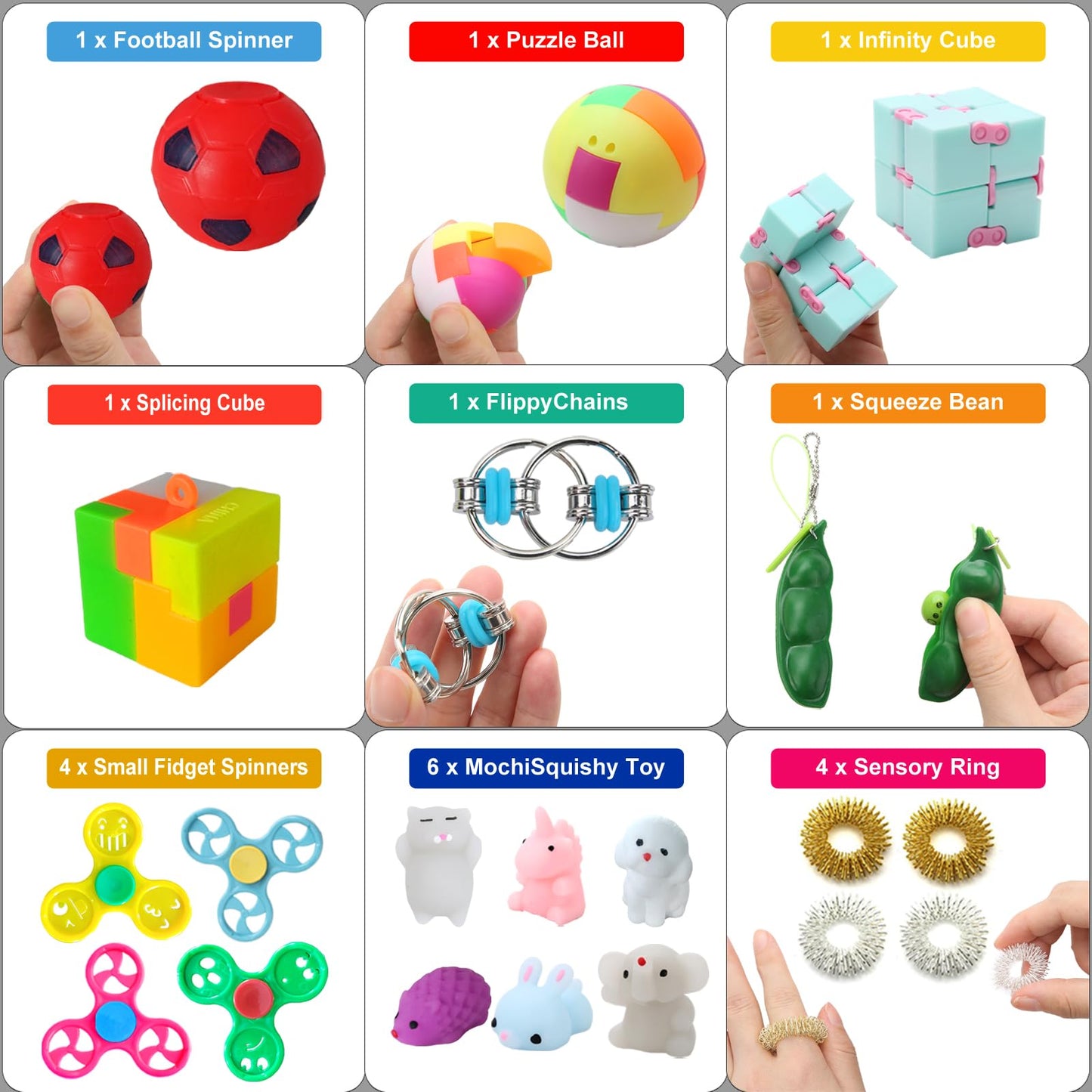 Spolux Fidget Pack 35pc – Sensory Toys Set for Kids & Adults