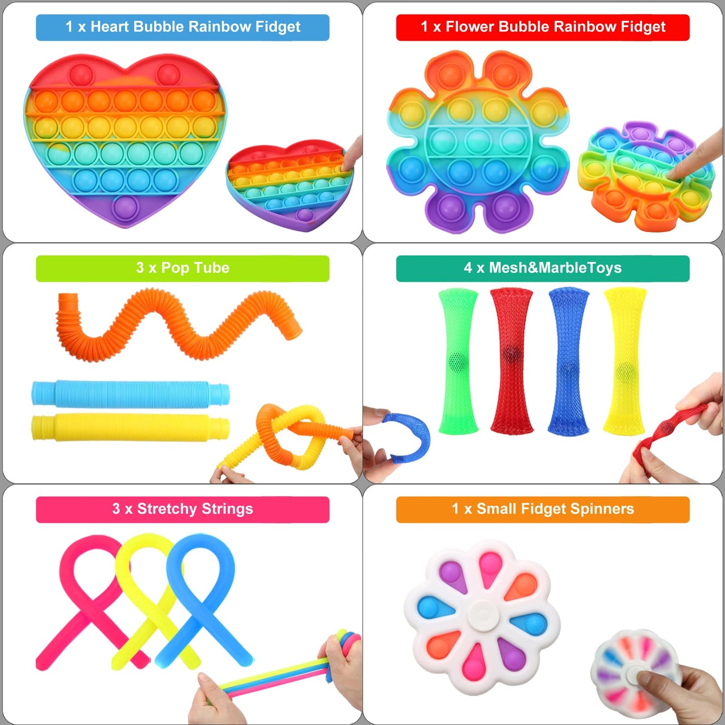 Spolux Fidget Pack 35pc – Sensory Toys Set for Kids & Adults