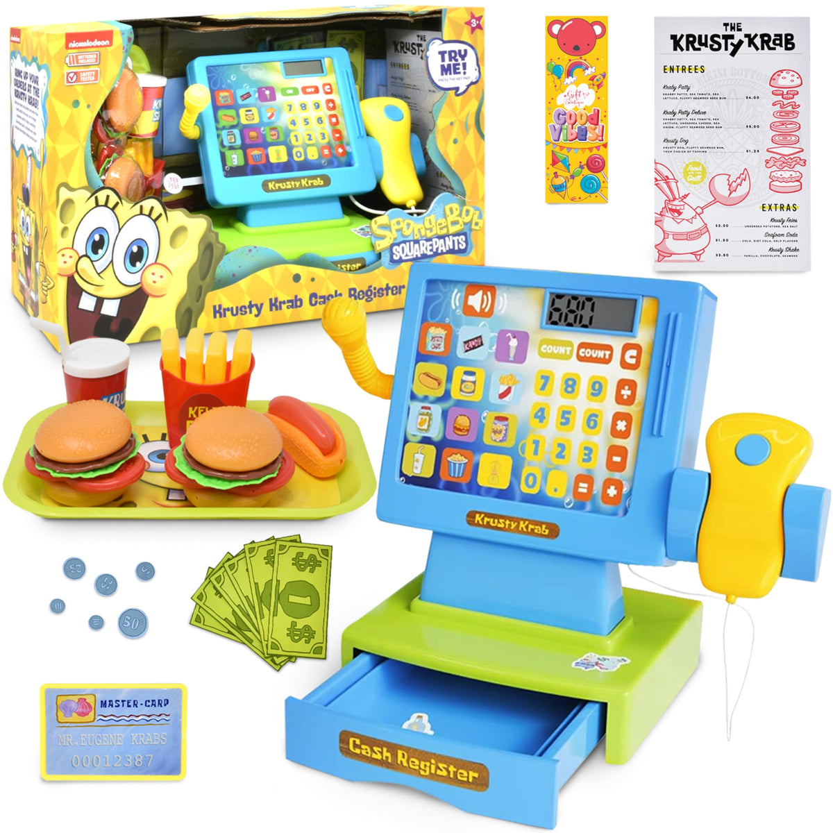 SpongeBob SquarePants Pretend Play Cash Register Toy with Sounds & Lights