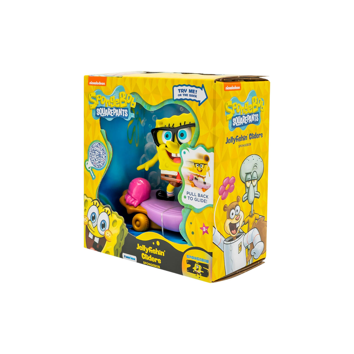 SPONGEBOB SQUAREPANTS Jelly Fishin Glider - 5-inch Pull-Back Racing Toy with Jellyfishing Mode