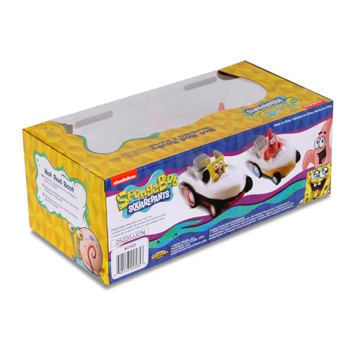 SpongeBob SquarePants Pull Back 2PK – SpongeBob & Patrick Hot Rod Boats | No Batteries, Official Nickelodeon Licensed