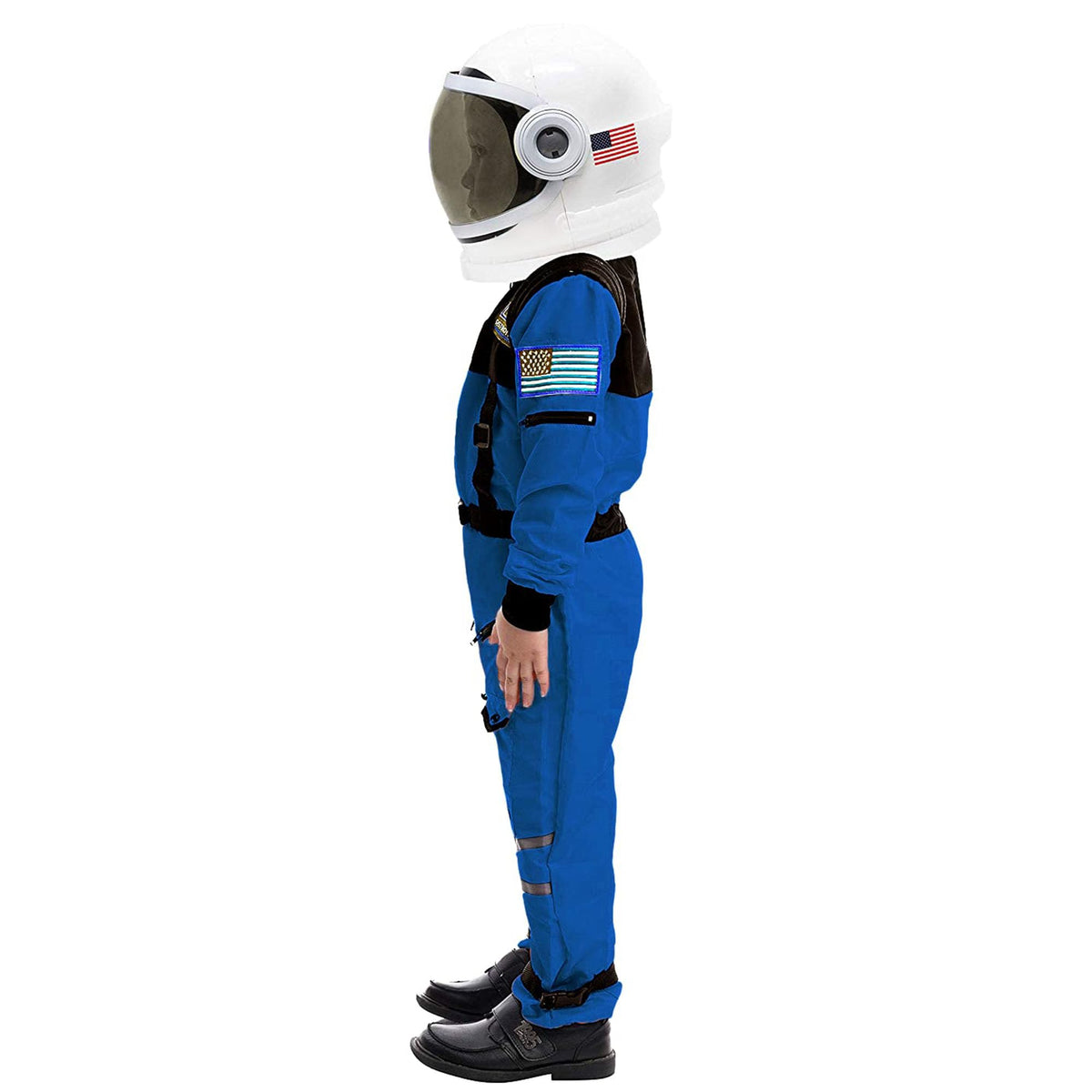Spooktacular Creations Blue Astronaut Costume with Helmet - Toddler Space Suit (5-7 yrs)