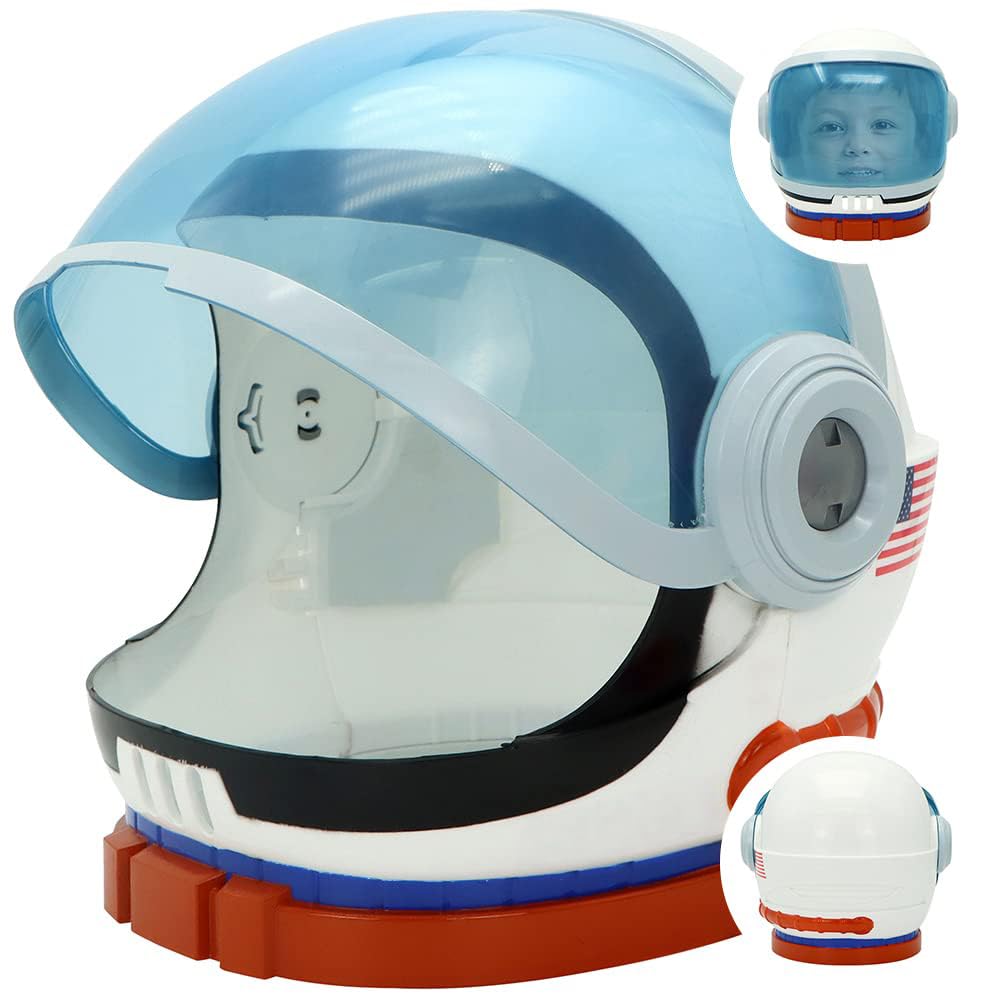 Spooktacular Creations Astronaut Helmet – Blue Movable Visor Kids Space Costume