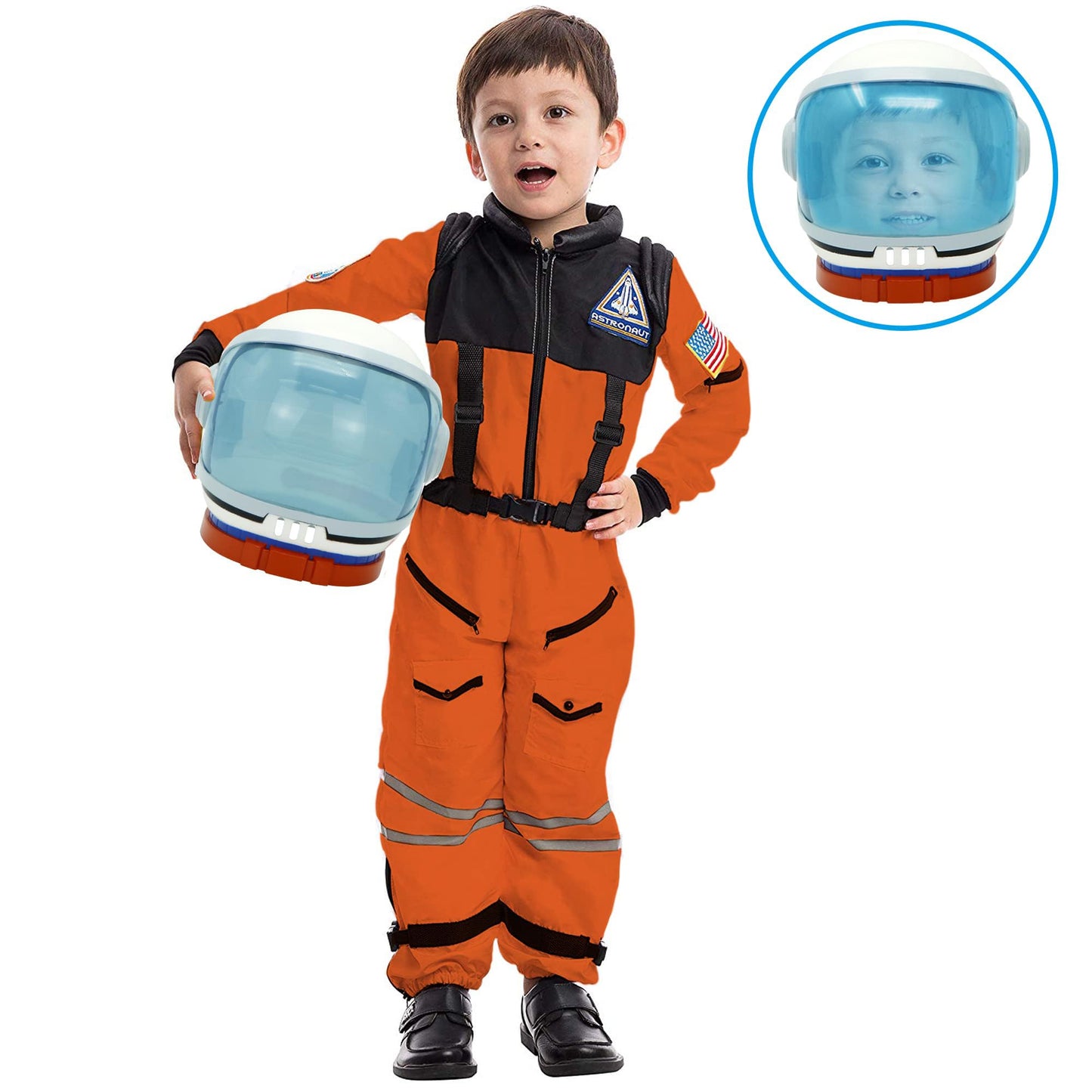 Spooktacular Creations Astronaut Helmet – Blue Movable Visor Kids Space Costume