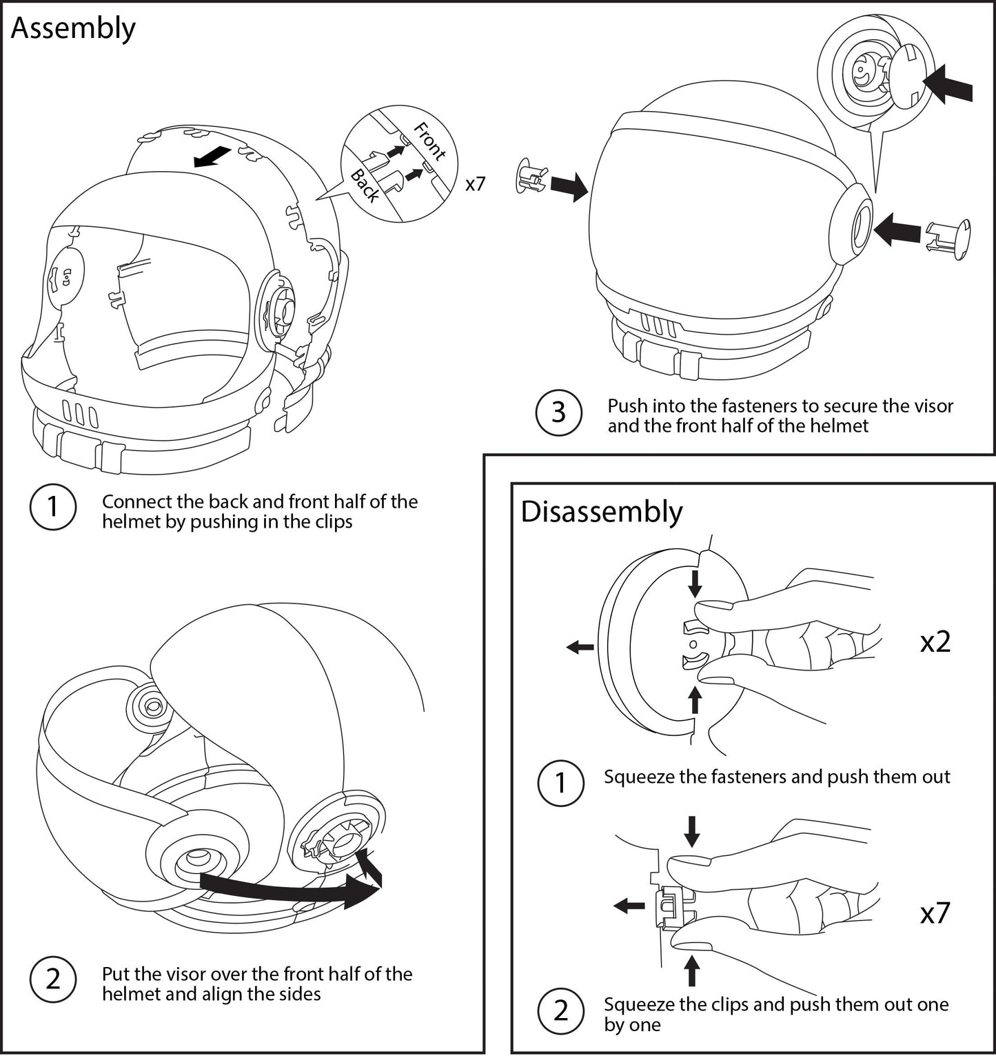 Spooktacular Creations Astronaut Helmet with Movable Visor – Dress-Up Toy for School & Home