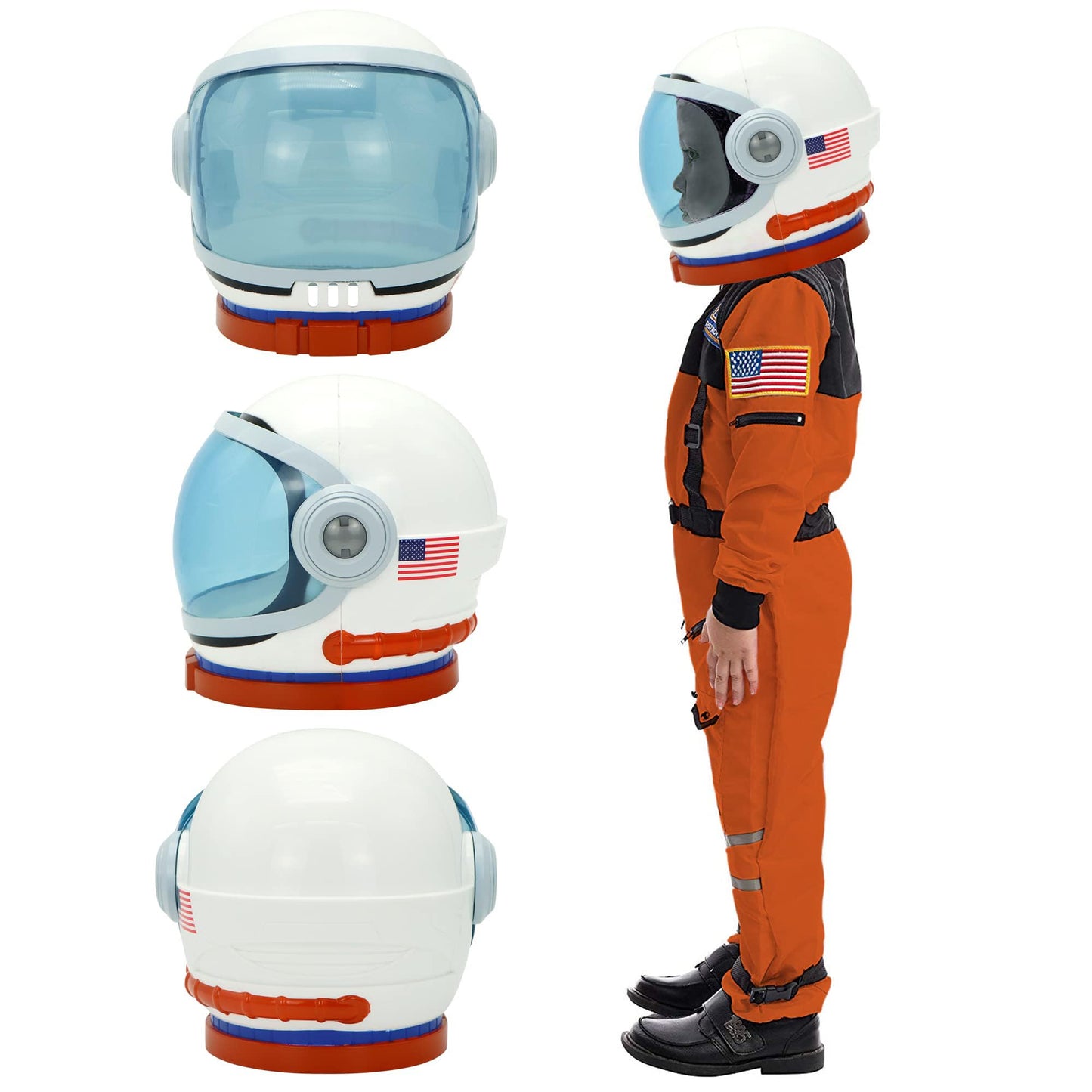 Spooktacular Creations Astronaut Helmet – Blue Movable Visor Kids Space Costume