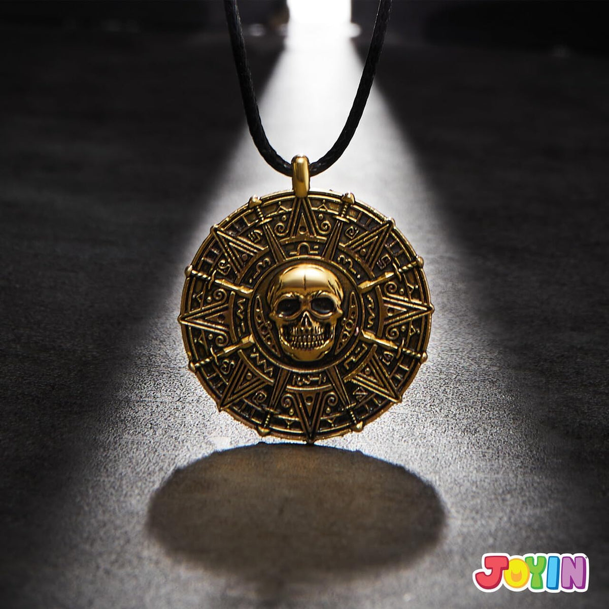 Spooktacular Creations Halloween Pirate Coin Necklace | Skull Pendant for Men & Women