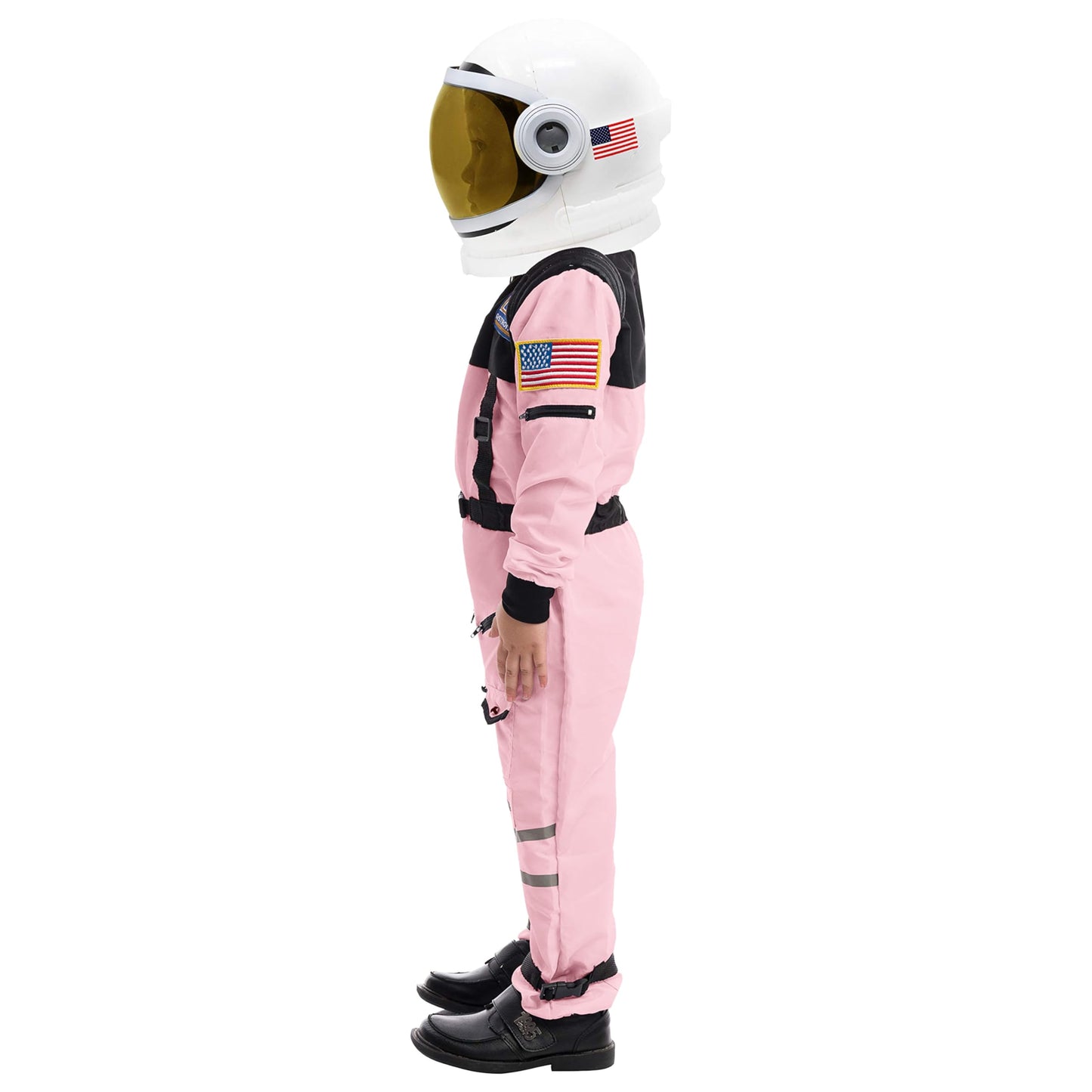 Spooktacular Creations Pink Astronaut Costume with Helmet – Space Suit for Girls (Large 10-12 yrs)