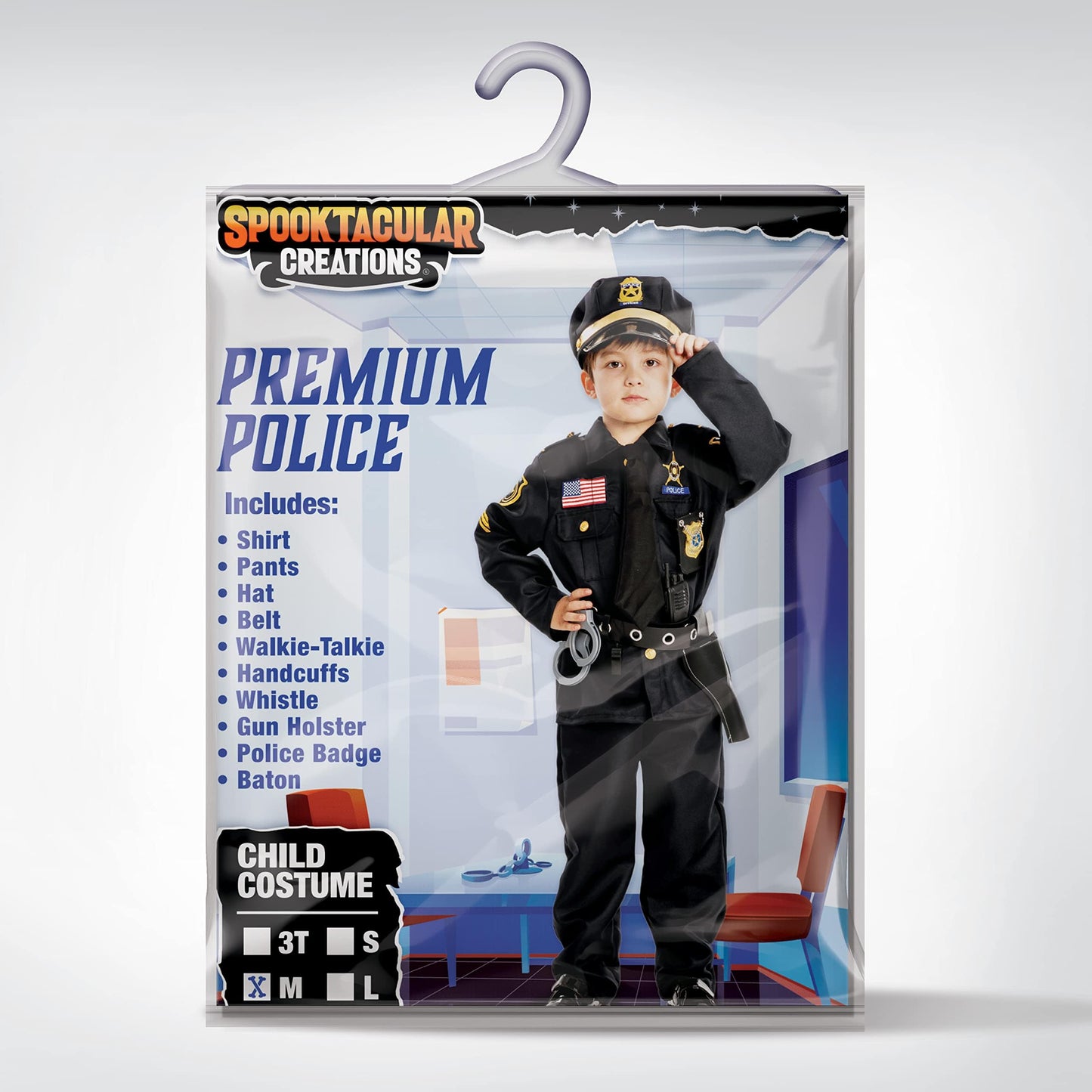 Spooktacular Creations Halloween Police Costume for Kids – Medium (8-10 yrs)