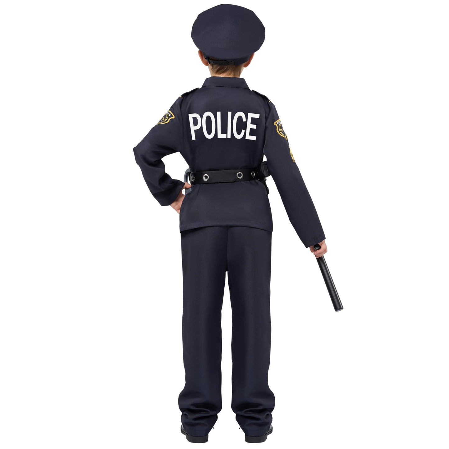 Spooktacular Creations Halloween Police Costume for Kids – Black Officer Outfit (3T–14yrs)