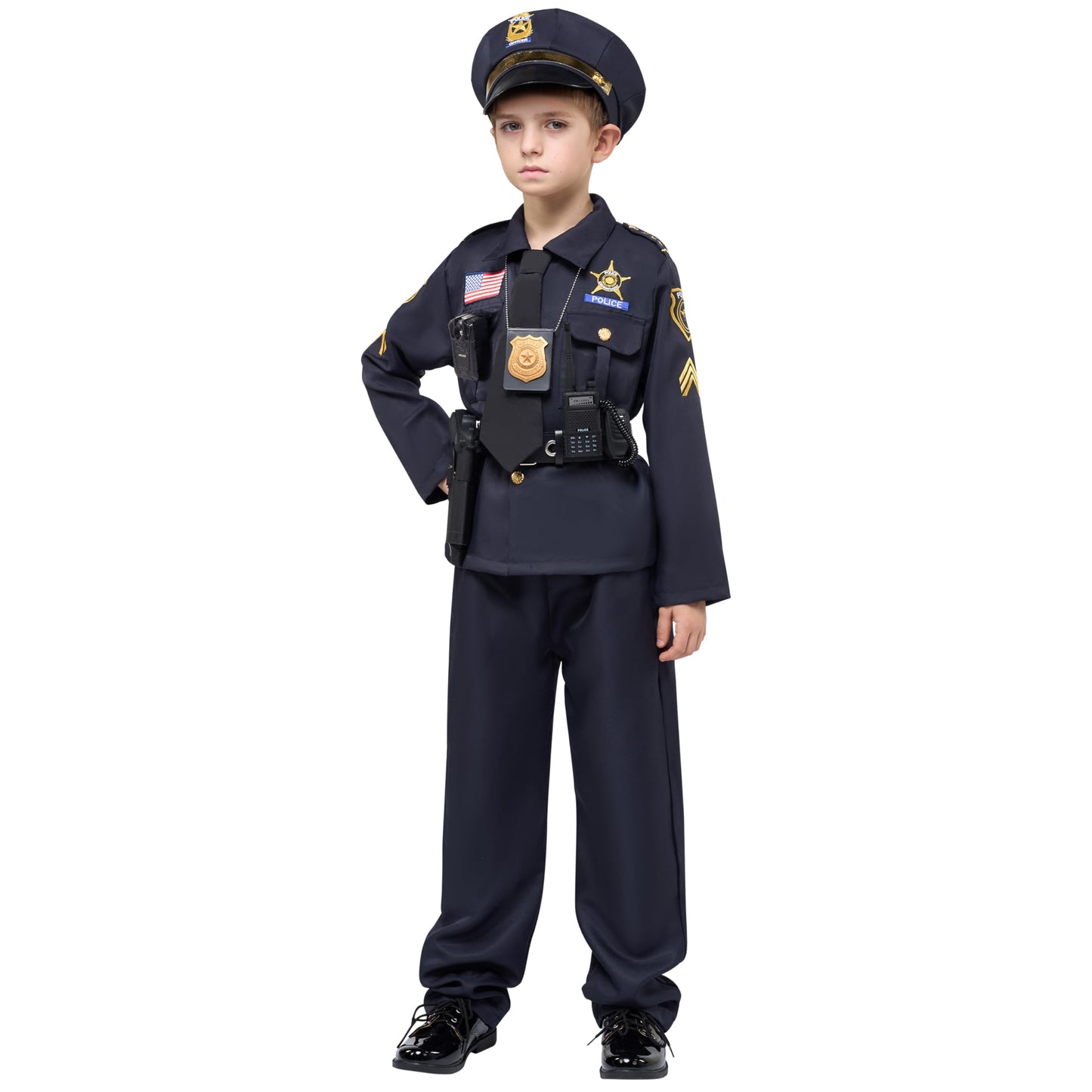 Spooktacular Creations Halloween Police Costume for Kids – Medium (8-10 yrs)