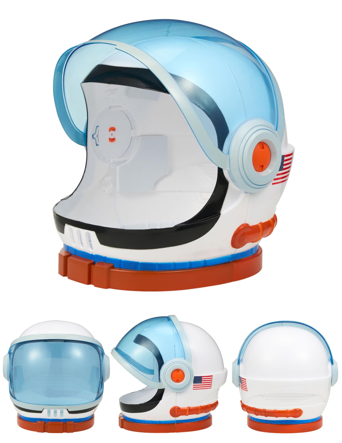 Spooktacular Creations Astronaut Costume with Helmet – Orange Jumpsuit for Toddler to Kids, Halloween Dress-Up