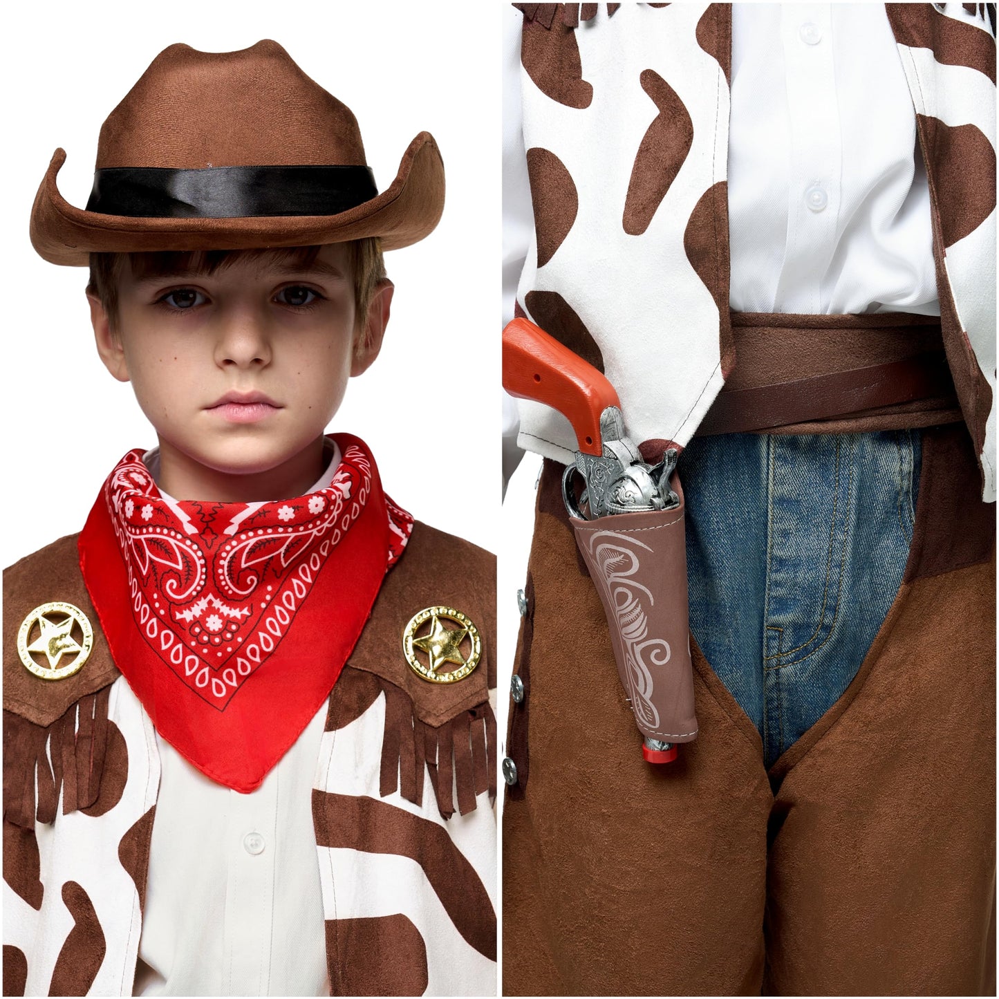 Spooktacular Creations Halloween Cowboy Hat Costume for Boys – Deluxe Western Outfit (Small 5-7 yrs)