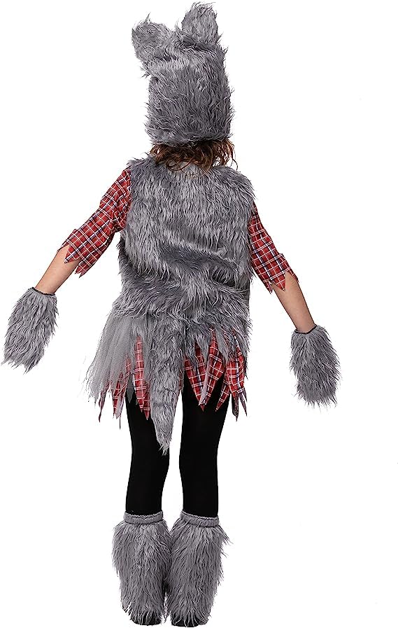 Spooktacular Creations Werewolf Costume for Kids – Girls Wolf Outfit Set