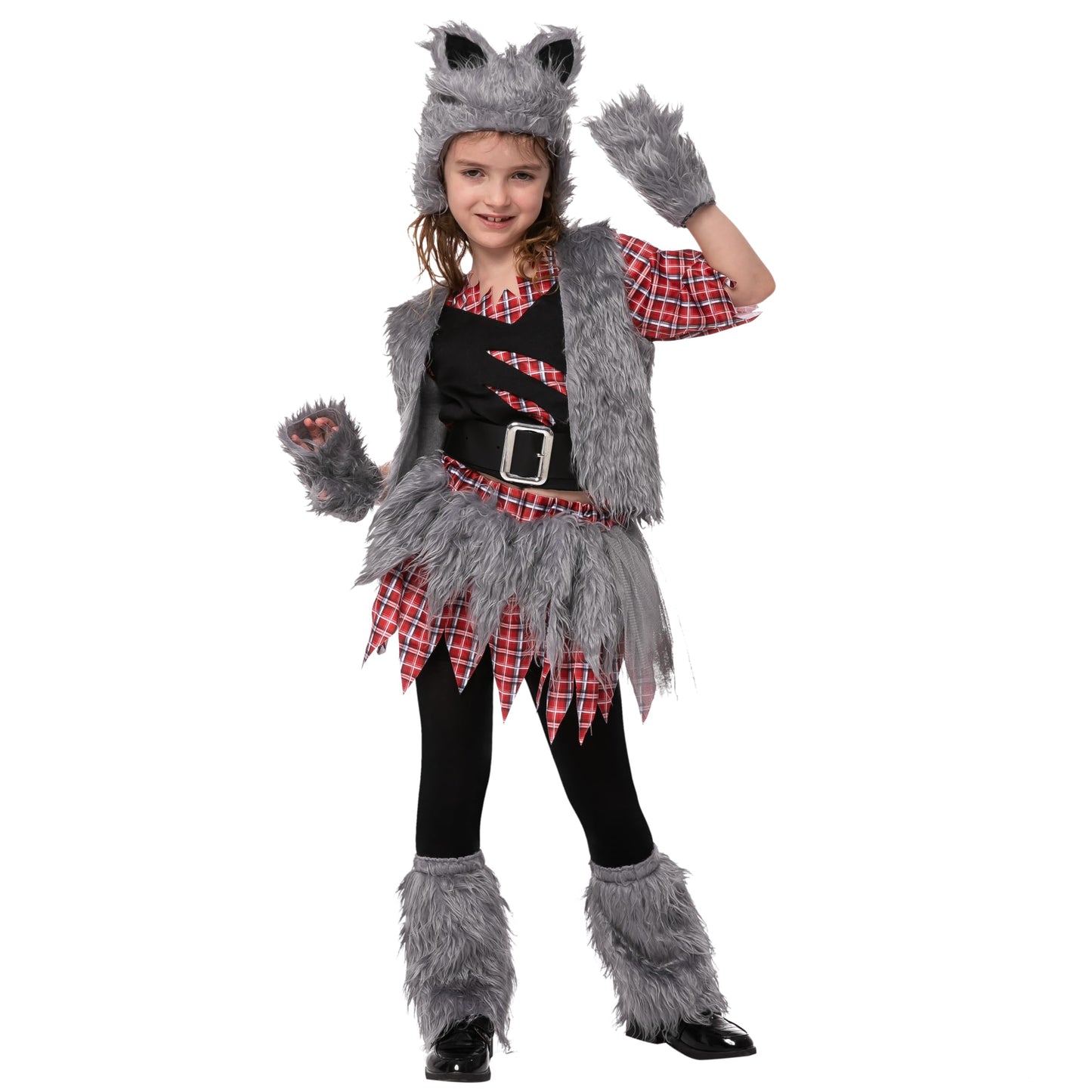Spooktacular Creations Werewolf Costume for Kids – Girls Wolf Outfit Set