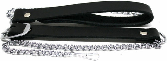 Sporran chain belt Genuine Black Leather Scottish Men's Kilt