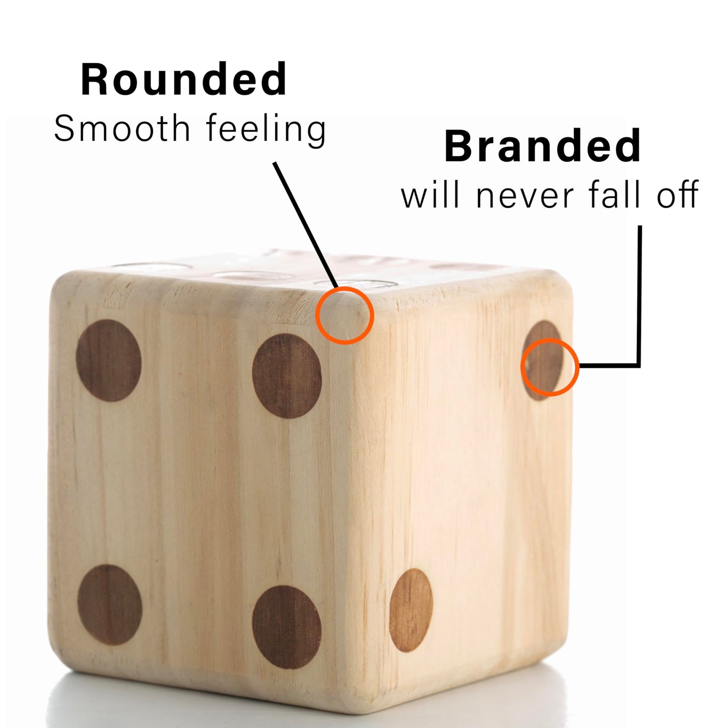 SPORT BEATS Giant Wooden Yard Dice – Outdoor Games Set of 6 with Two Games
