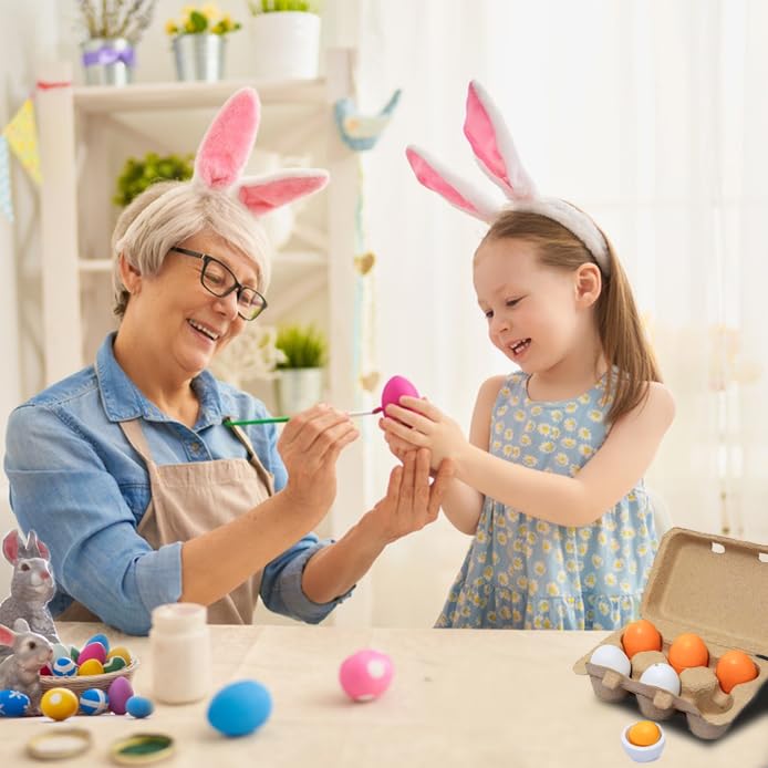 Sportsvoutdoors 6Pcs Egg Kitchen Toys – Wooden Pretend Play Food Set | Easter Eggs
